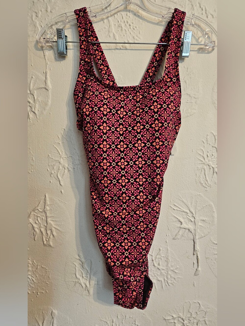 Lands' End Scoop Neck Criss Cross Back High Leg Women's Swimsuit New Size 2